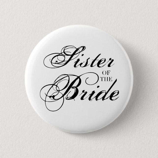 Extravagante Schwester der Bride Black Button (Vorderseite)
