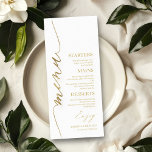 Extravagante Script 4x9 Wedding Menu Card für Plat Menükarte<br><div class="desc">Eine schicke Kalligraphy Wedding Menu Card. I do offer a free customisation service,  if you have any anfragen or special requests,  please feel free to contact me.</div>