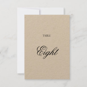 Extravagante Script Black Calligraphy Kraft-Tischn Einladung