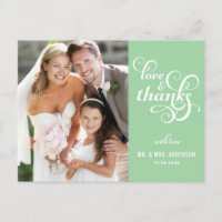 Extravagante Script-Hochzeit Vielen Dank Postcard