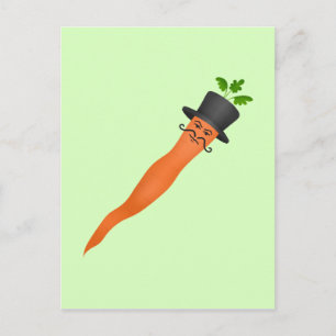 Extravagante, sonnige Karotten Postkarte