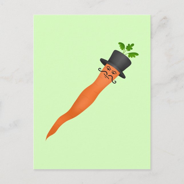 Extravagante, sonnige Karotten Postkarte (Vorderseite)