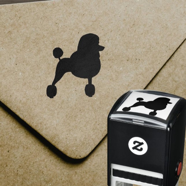 Extravagante Standard-Poodle-Silhouette Permastempel (Von Creator hochgeladen)
