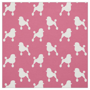 Extravagante Standardpudel-Silhouetten Rosa und Stoff