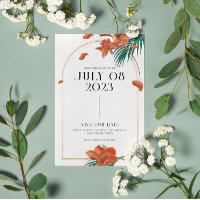 Extravagante Tropische Blume Hochzeit - Save the D