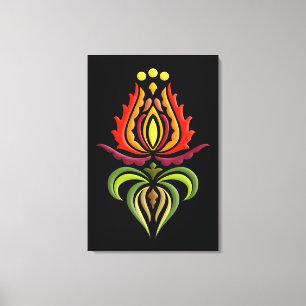 Extravagante Umhang-Stickerei - ungarische Leinwanddruck