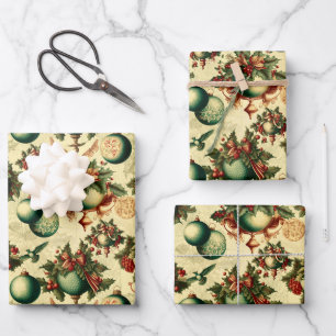 Extravagante Viktorianische Ornamente Geschenkpapier Set