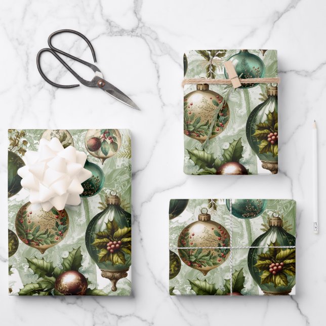 Extravagante Viktorianische Ornamente II Geschenkpapier Set (Vorderseite)