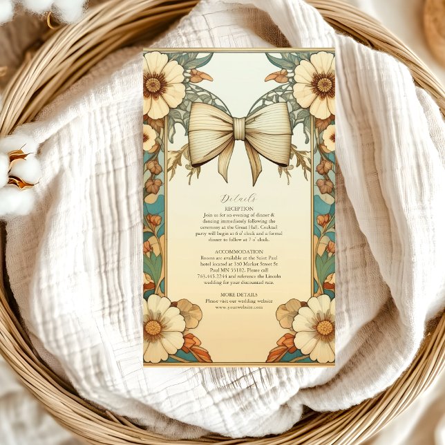 Extravagante Vintage Hochzeit im Jugendstil Begleitkarte (Von Creator hochgeladen)