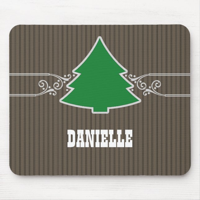 Extravagante Weihnachtsbaum-Wirbel Mousepad (Vorne)