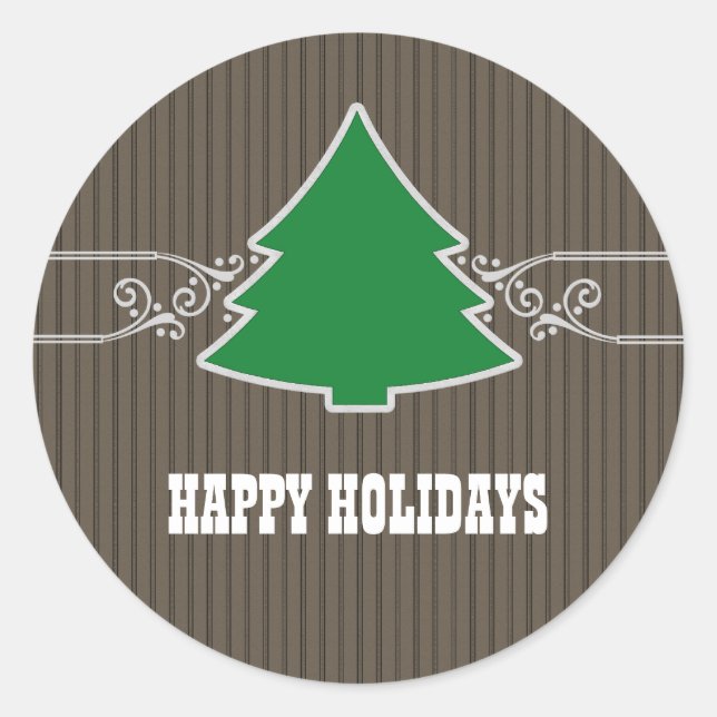 Extravagante Weihnachtsbaum-Wirbel Stickers (Vorderseite)