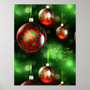 Extravagante Weihnachtsschmuck Poster