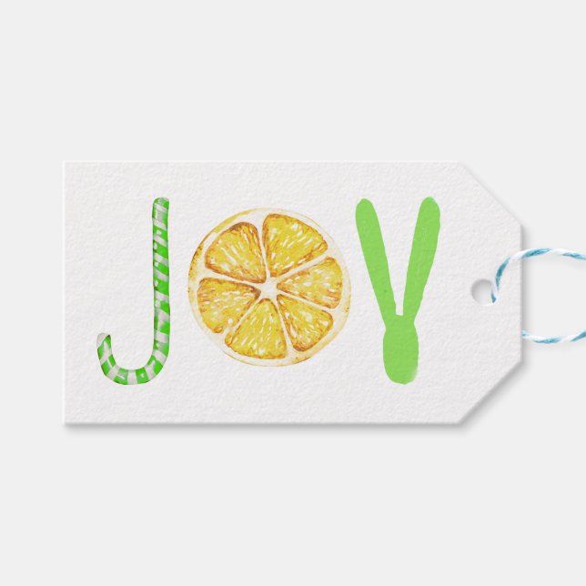 Extravagante Weihnachtsschrift Geschenkanhänger (Vorderseite (Horizontal))