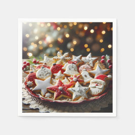 Extravagante Weihnachtszucker Serviette