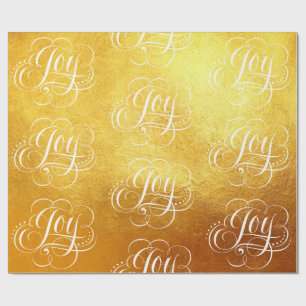 Extravagante Wirble Joy-Gold-Foil-Briefe Kalligraf Geschenkpapier