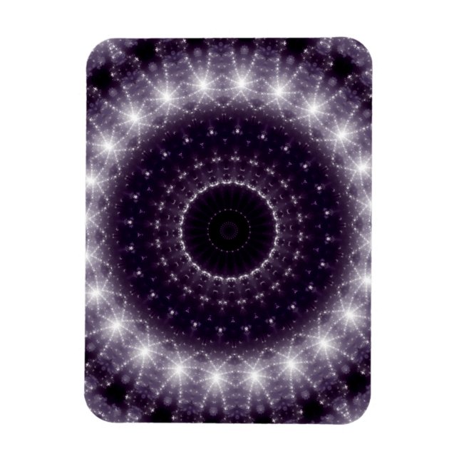 Extravagante, zarte Schwarz-Weiß-Rundstrecke Magnet (Vertikal)