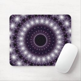 Extravagante, zarte Schwarz-Weiß-Rundstrecke Mousepad