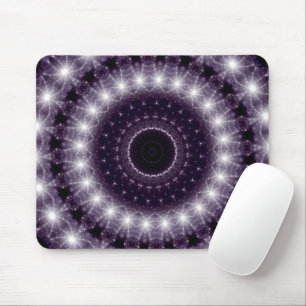 Extravagante, zarte Schwarz-Weiß-Rundstrecke Mousepad