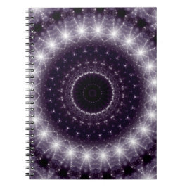 Extravagante, zarte Schwarz-Weiß-Rundstrecke Notizblock