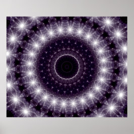 Extravagante, zarte Schwarz-Weiß-Rundstrecke Poster