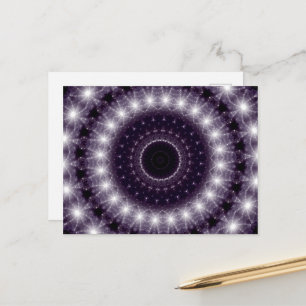 Extravagante, zarte Schwarz-Weiß-Rundstrecke Postkarte