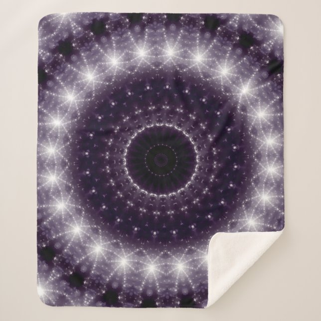 Extravagante, zarte Schwarz-Weiß-Rundstrecke Sherpadecke (Vorderseite)