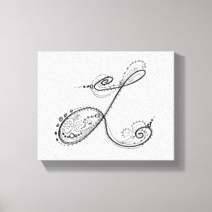 Extravaganter Alphabet Letter L Leinwanddruck