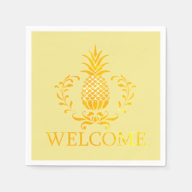 Extravaganter Ananas Empfang Serviette (Vorderseite)