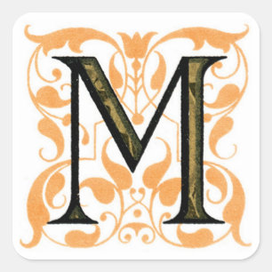 Extravaganter Aufkleber des Monogramm-"M" -