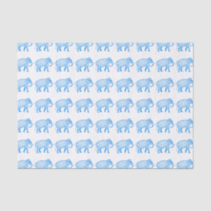 Extravaganter blauer gemusterter Elefant Seidenpapier