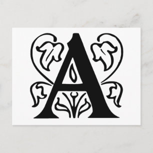 Extravaganter Buchstabe A Postkarte