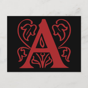 Extravaganter Buchstabe A Postkarte