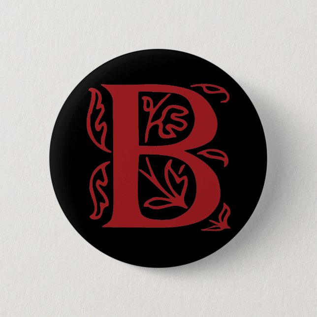 Extravaganter Buchstabe B Button (Vorderseite)
