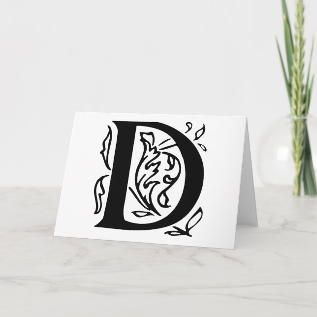 Extravaganter Buchstabe D (Vorderseite)