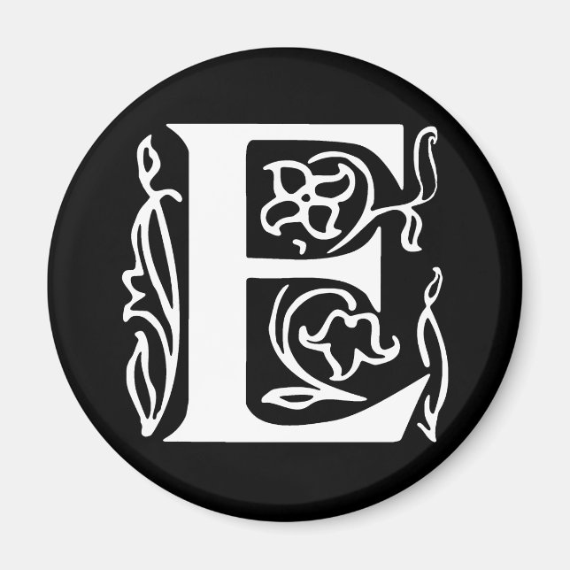 Extravaganter Buchstabe E Magnet (Vorne)