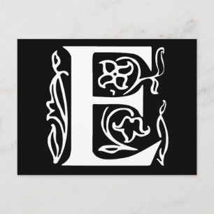 Extravaganter Buchstabe E Postkarte