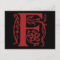 Extravaganter Buchstabe F