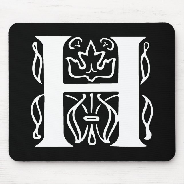 Extravaganter Buchstabe H Mousepad (Vorne)