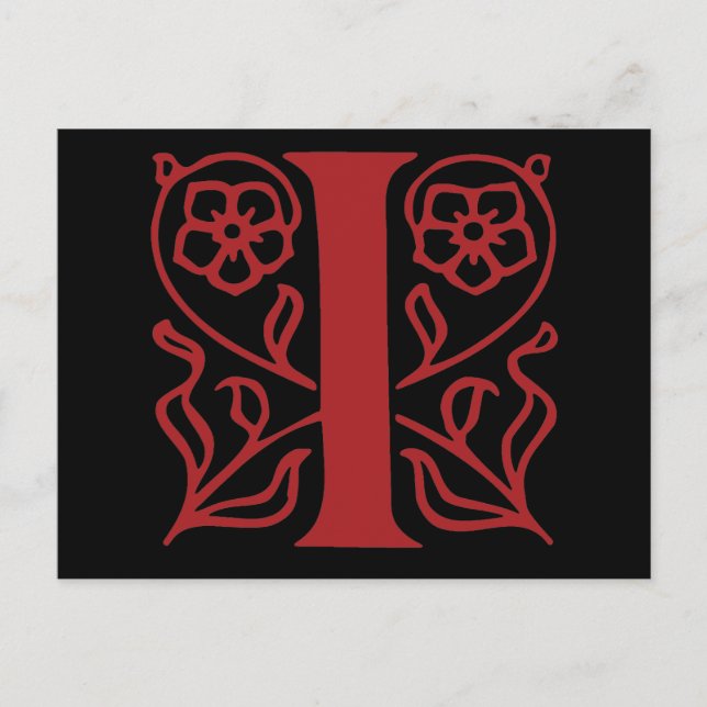 Extravaganter Buchstabe I Postkarte (Vorderseite)