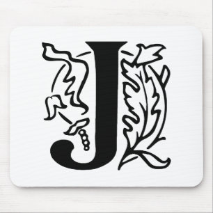 Extravaganter Buchstabe J Mousepad