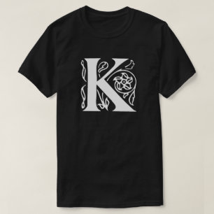 Extravaganter Buchstabe K T-Shirt