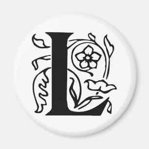 Extravaganter Buchstabe L Magnet