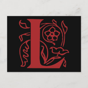 Extravaganter Buchstabe L Postkarte