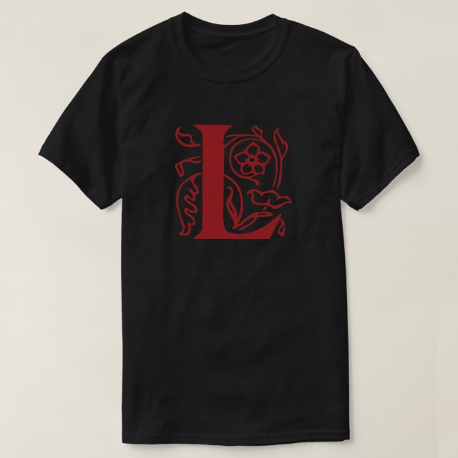 Extravaganter Buchstabe L T-Shirt (Design vorne)