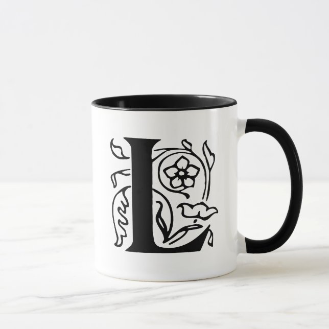 Extravaganter Buchstabe L Tasse (Rechts)