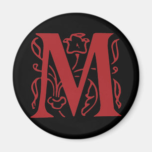 Extravaganter Buchstabe M Magnet