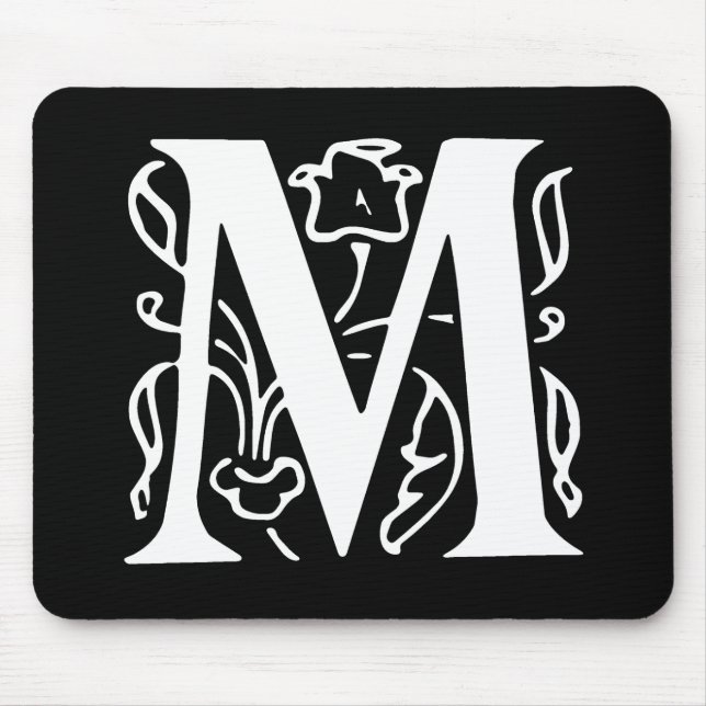 Extravaganter Buchstabe M Mousepad (Vorne)