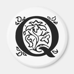 Extravaganter Buchstabe Q Magnet