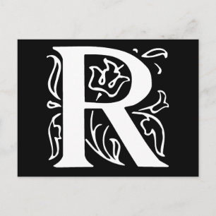 Extravaganter Buchstabe R Postkarte