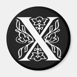 Extravaganter Buchstabe X Magnet